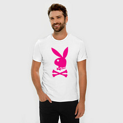 Футболка slim-fit PLAYBOY, цвет: белый — фото 2