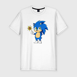 Мужская slim-футболка Baby Sonic