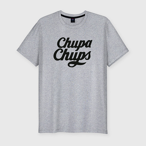 Мужская slim-футболка Chupa-Chups Logo / Меланж – фото 1