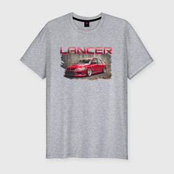 Футболка slim-fit MITSUBISHI LANCER, цвет: меланж