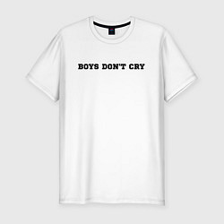 Футболка slim-fit BOYS DON'T CRY, цвет: белый