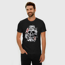 Футболка slim-fit Skull, цвет: черный — фото 2