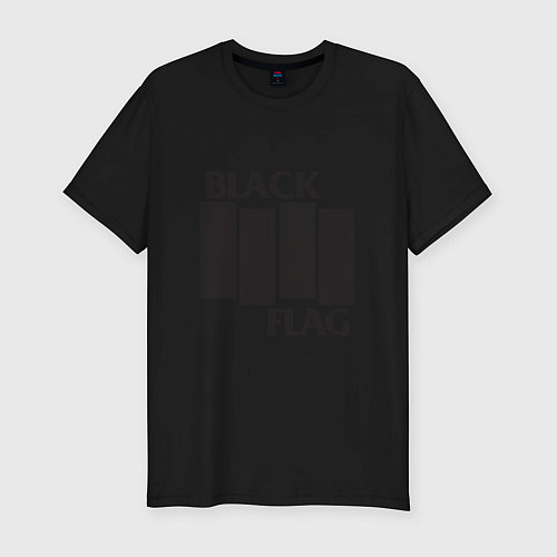 Мужская slim-футболка Black Flag / Черный – фото 1