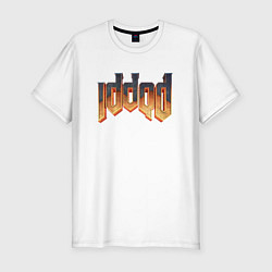 Футболка slim-fit IDDQD DOOM, цвет: белый