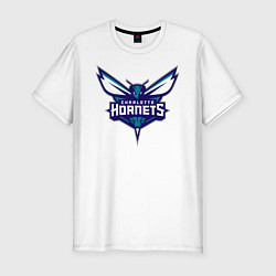 Футболка slim-fit Charlotte Hornets 1, цвет: белый