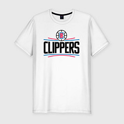 Футболка slim-fit Los Angeles Clippers 1, цвет: белый