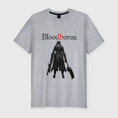 Мужская slim-футболка Bloodborne / Меланж – фото 1