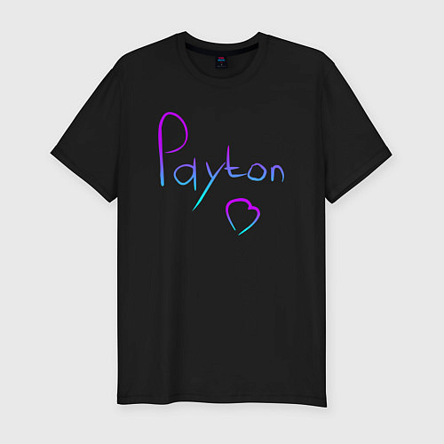 Мужская slim-футболка PAYTON LOVE / Черный – фото 1