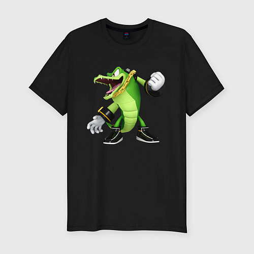Мужская slim-футболка Sonic Crocodile / Черный – фото 1