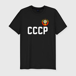 Футболка slim-fit СССР, цвет: черный