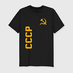 Футболка slim-fit СССР, цвет: черный