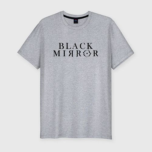 Мужская slim-футболка Black Mirror / Меланж – фото 1