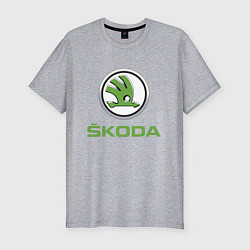 Мужская slim-футболка Skoda