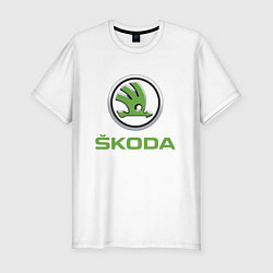 Футболка slim-fit Skoda, цвет: белый