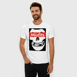 Футболка slim-fit Misfits, цвет: белый — фото 2