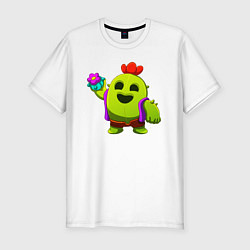 Футболка slim-fit BRAWL STARS SPIKE, цвет: белый