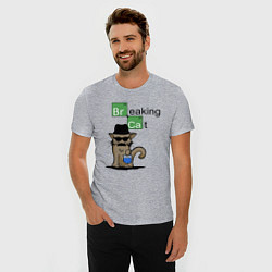 Футболка slim-fit Breaking Cat, цвет: меланж — фото 2