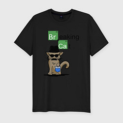 Мужская slim-футболка Breaking Cat