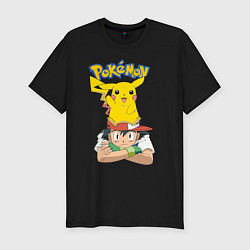 Мужская slim-футболка Pokemon