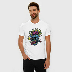 Футболка slim-fit The explosion of the brain, цвет: белый — фото 2