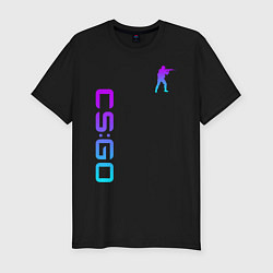 Футболка slim-fit CS GO NEON, цвет: черный