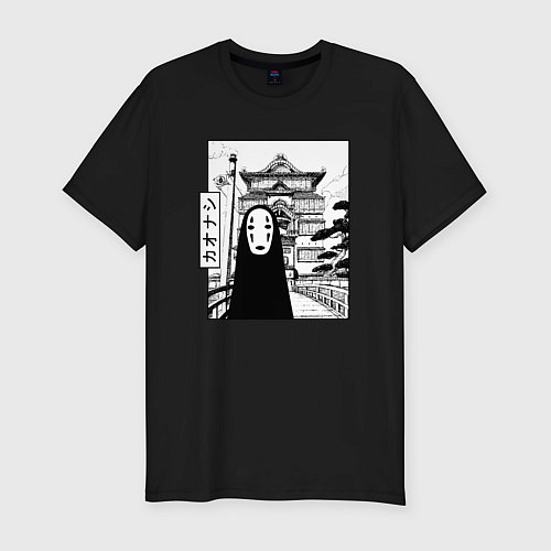 Мужская slim-футболка No-Face Spirited Away Ghibli / Черный – фото 1