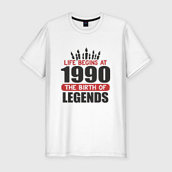 Мужская slim-футболка 1990 - рождение легенды