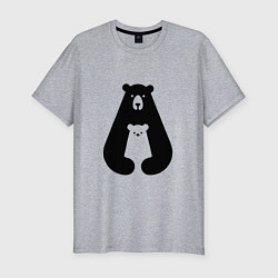 Мужская slim-футболка Медведь Z