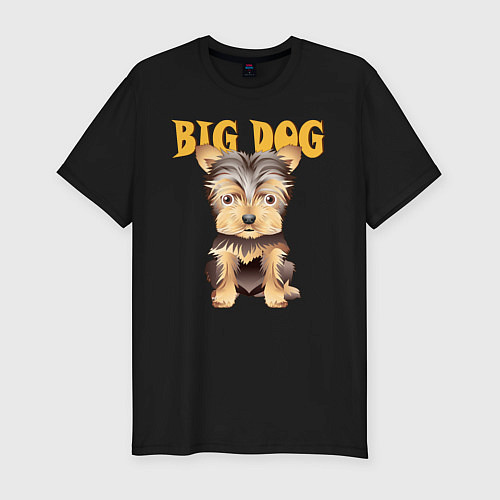 Мужская slim-футболка Большой пёс / Черный – фото 1