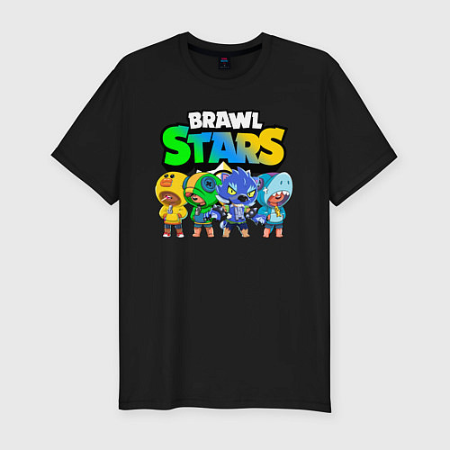 Мужская slim-футболка BRAWL STARS LEON / Черный – фото 1