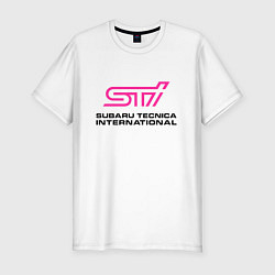 Футболка slim-fit SUBARU STI Z, цвет: белый