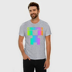 Футболка slim-fit MINECRAFT CREEPER, цвет: меланж — фото 2
