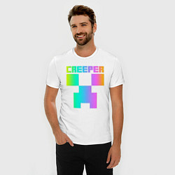 Футболка slim-fit MINECRAFT CREEPER, цвет: белый — фото 2