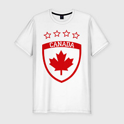 Мужская slim-футболка Canada: 4 Stars