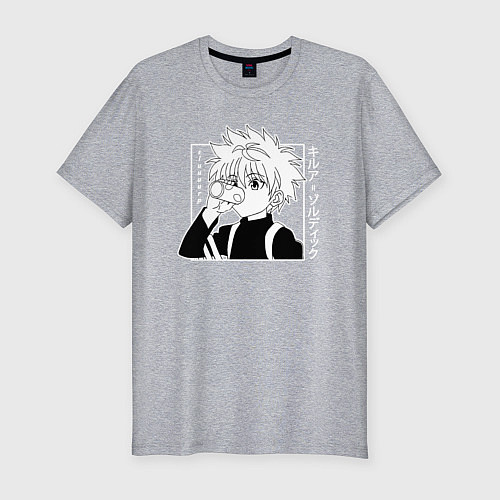 Мужская slim-футболка Killua Hunter x Hunter Киллуа / Меланж – фото 1