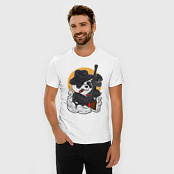 Футболка slim-fit Panda Gangster, цвет: белый — фото 2