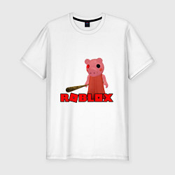 Футболка slim-fit ROBLOX: PIGGI, цвет: белый