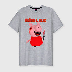 Мужская slim-футболка Свинка Пигги