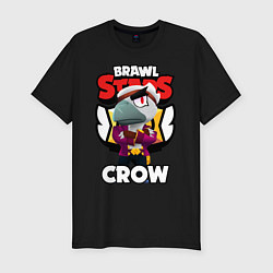 Футболка slim-fit БРАВЛ СТАРС CROW ВОРОН, цвет: черный