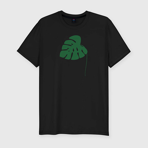 Мужская slim-футболка Flora / Черный – фото 1