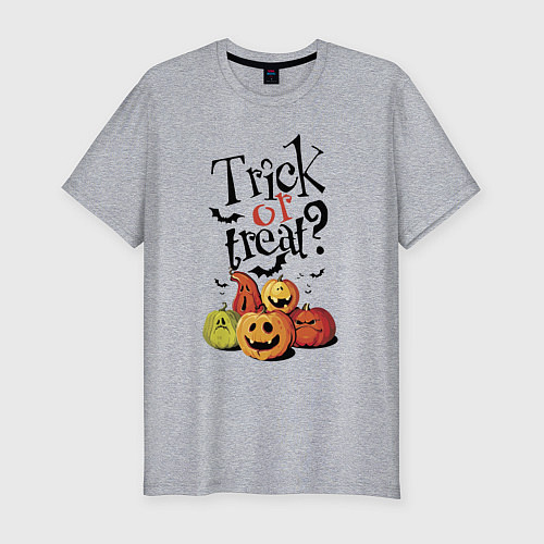 Мужская slim-футболка Кошелек или жизнь! / Меланж – фото 1