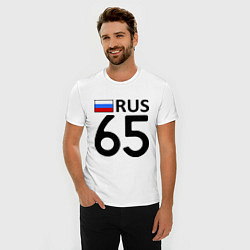 Футболка slim-fit RUS 65, цвет: белый — фото 2
