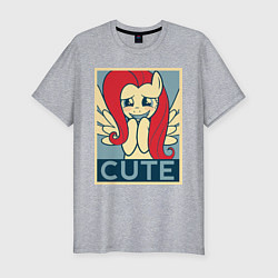 Мужская slim-футболка Fluttershy cute