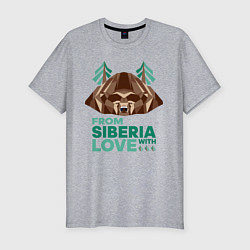 Футболка slim-fit Из Сибири с любовью, цвет: меланж