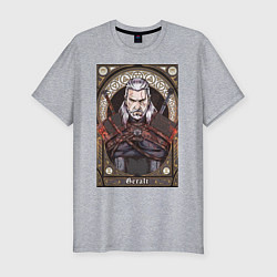 Футболка slim-fit The Witcher, Geralt, Ведьмак,, цвет: меланж