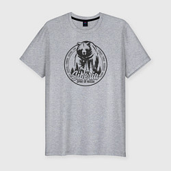 Мужская slim-футболка Сибирь Дух России