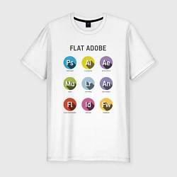 Мужская slim-футболка Flat Adobe