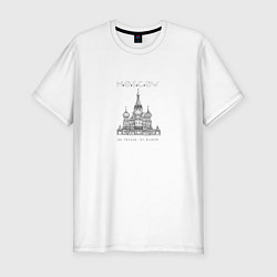 Мужская slim-футболка Москва координаты