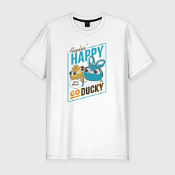 Футболка slim-fit Ducky, цвет: белый