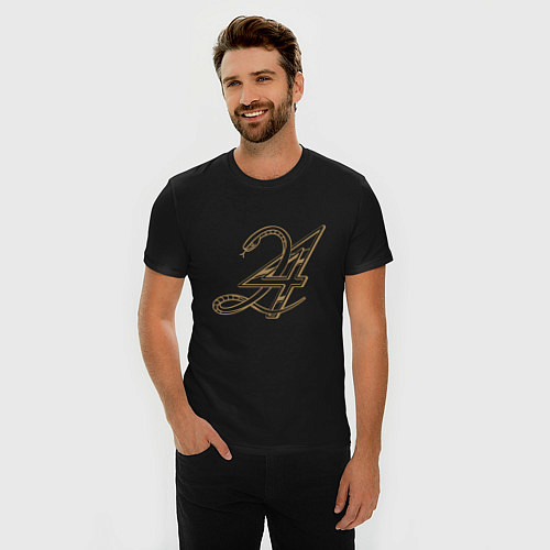 Мужская slim-футболка Kobe Bryant / Черный – фото 3